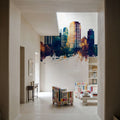 St Petersburg Florida Skyline Blue & Bronze Mural Wallpaper - room preview 02