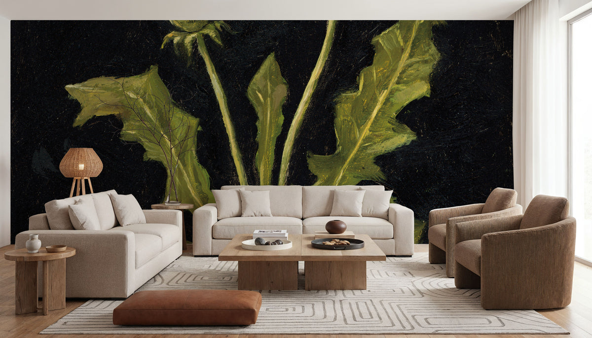 Vintage Dandelion Mural Wallpaper - room preview 02