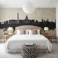 Washington DC Skyline Concrete Mural Wallpaper - room preview 02