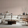 Bamboo Stripes, Blush Mural Wallpaper - room preview 02