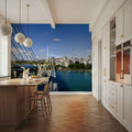 Urban Bridge Crossing Mural Wallpaper - room preview 02