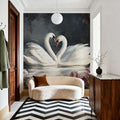 Swan Lake Mural Wallpaper - Neutral Tone - room preview 02