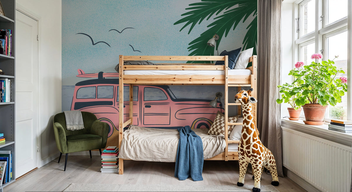 Sweet Surf Wagon Mural Wallpaper - room preview 02