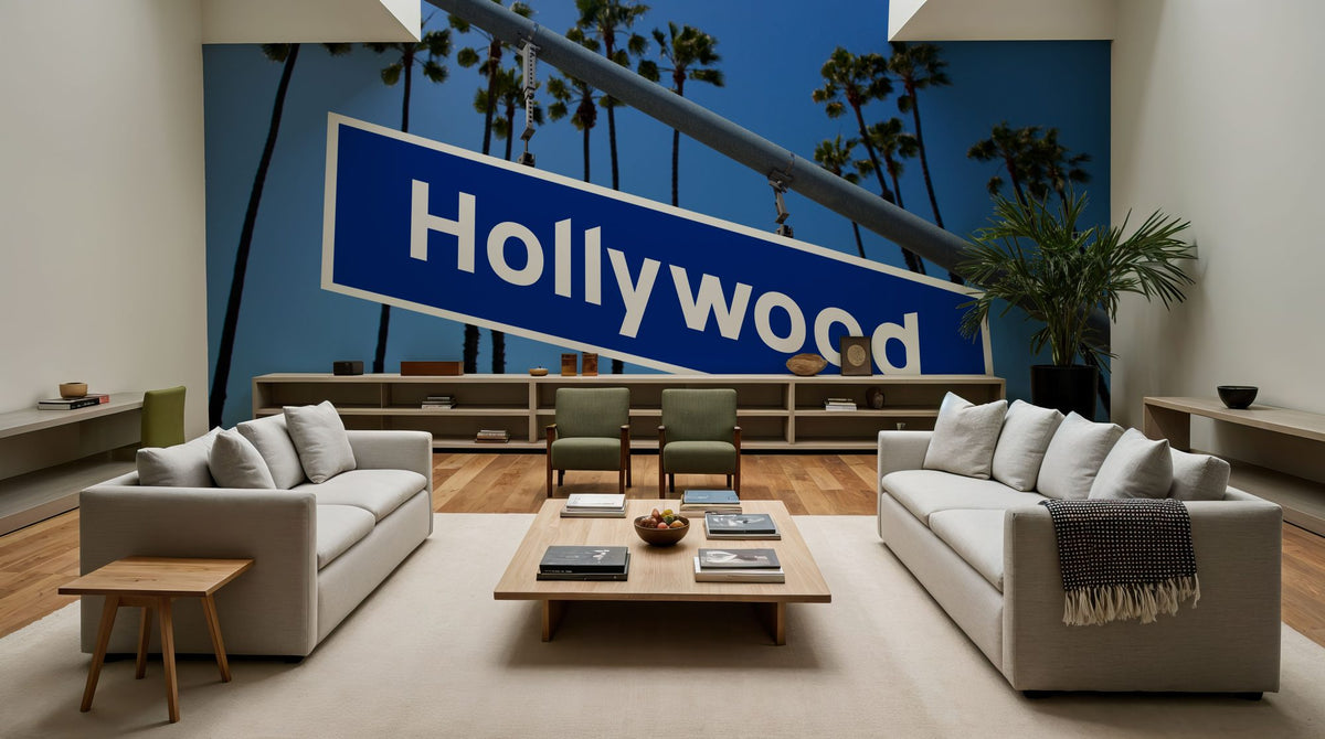 Hollywood Palms Mural Wallpaper - room preview 02