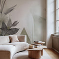 Floral Watercolor Abstract Green Mural Wallpaper - room preview 02