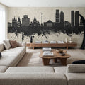 Kyiv Ukraine Skyline Concrete Mural Wallpaper - room preview 02
