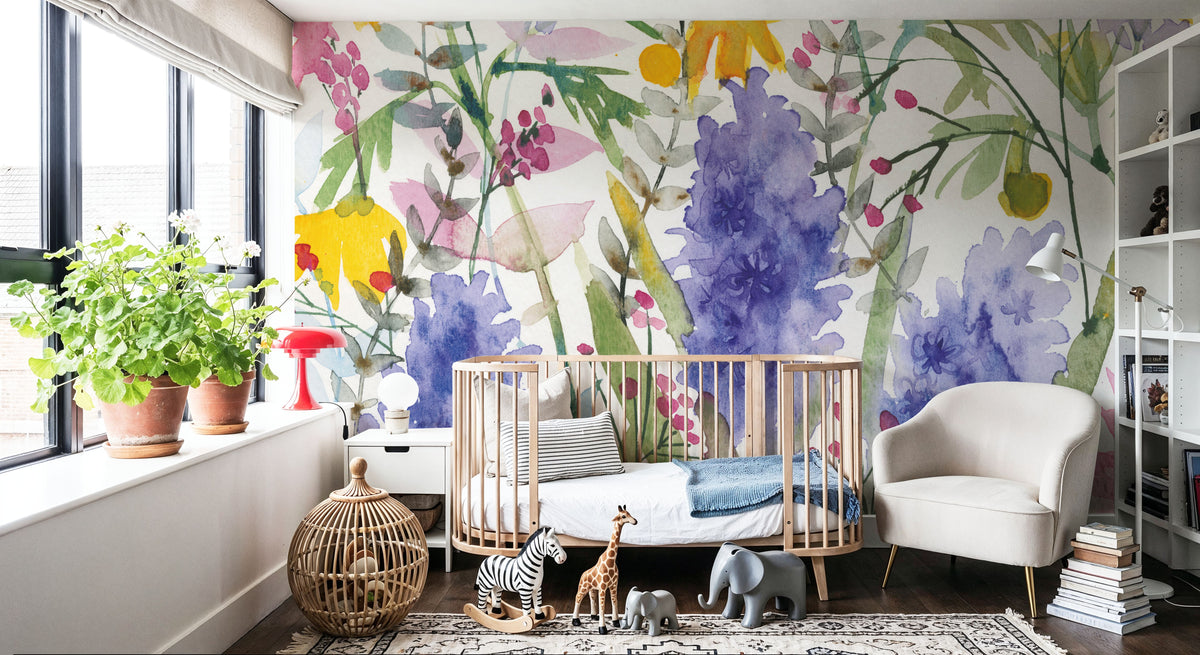 March Flowers Mural Wallpaper - room preview 02