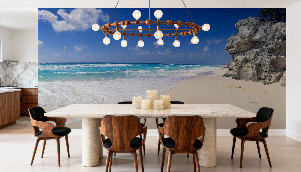 Tranquil Turquoise Shores Mural Wallpaper - room preview 02