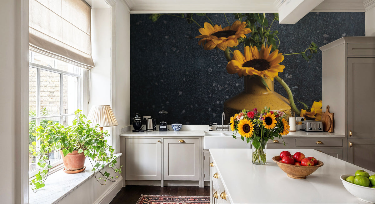 Sunflower Still Life Mural Wallpaper - room preview 02