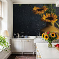 Sunflower Still Life Mural Wallpaper - room preview 02