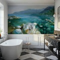 Western Lake Mural Wallpaper - room preview 02