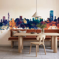 Pretoria South Africa Skyline Blue & Bronze Mural Wallpaper - room preview 02