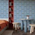 Helophite, Sky Blue Mural Wallpaper - room preview 02