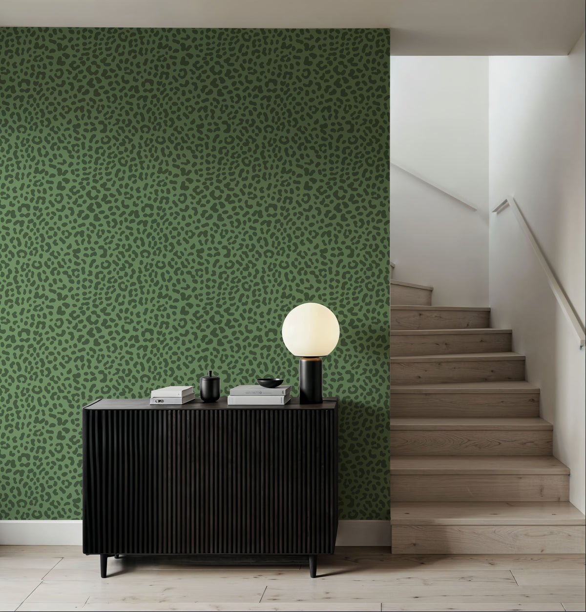 Jungle Leopard Mural Wallpaper - room preview 02