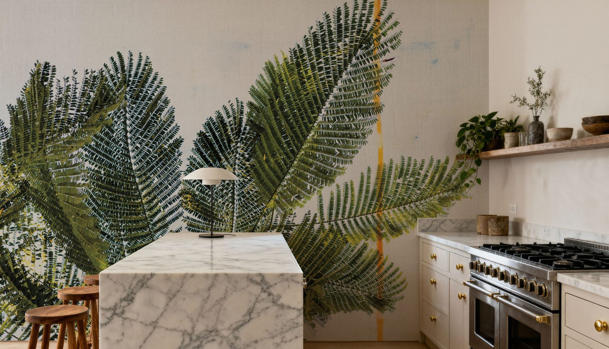 Palm Branch Mural Wallpaper - room preview 02