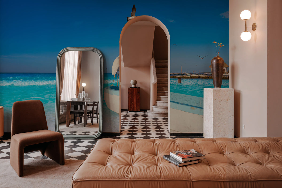 Egret Harbor Mural Wallpaper - room preview 02