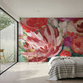 Spring Blooms in Striped Vase I Mural Wallpaper - room preview 02