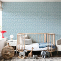 Seaside Fish Blue Mural Wallpaper - room preview 02