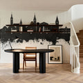 Varaždin Croatia Skyline Black & White Mural Wallpaper - room preview 02