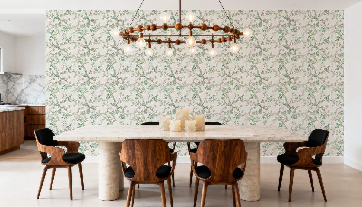 Climbing Wisteria, Ecru Mural Wallpaper - room preview 02
