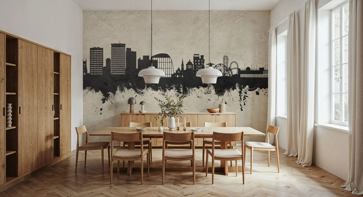 Southend-on-Sea England Skyline Concrete Mural Wallpaper - room preview 02