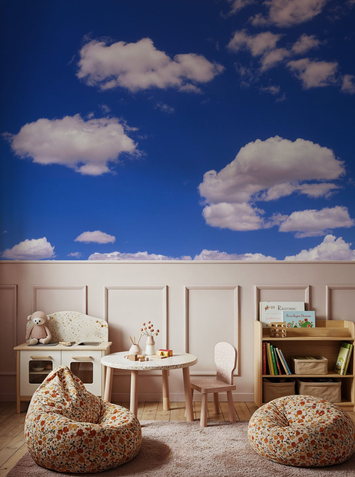 Partly Cloudy Sky Mural Wallpaper - room preview 02