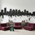 Phoenix Skyline Black & White Mural Wallpaper - room preview 02