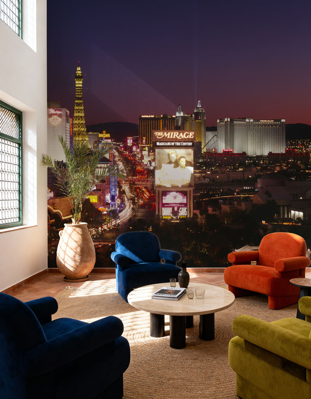 Electric Skyline Mural Wallpaper - room preview 02