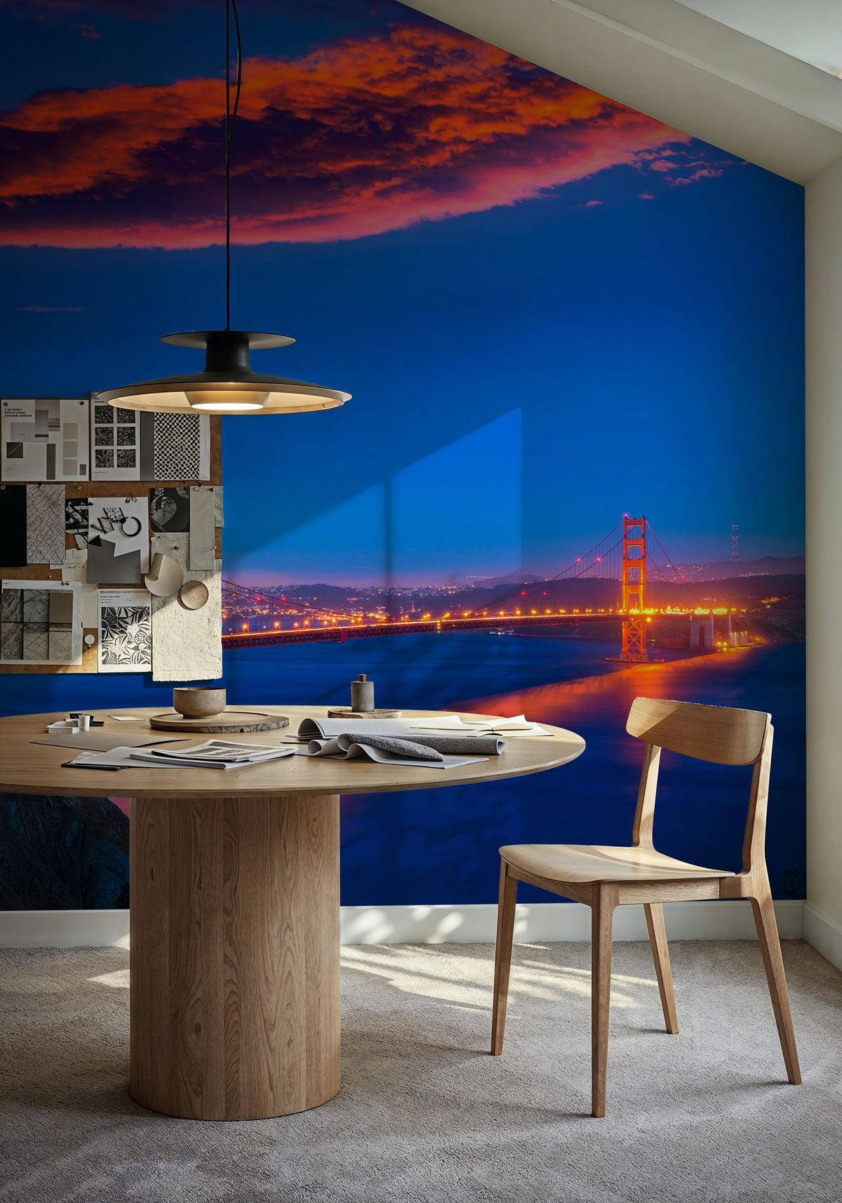 Golden Gate Sunset I Mural Wallpaper - room preview 02