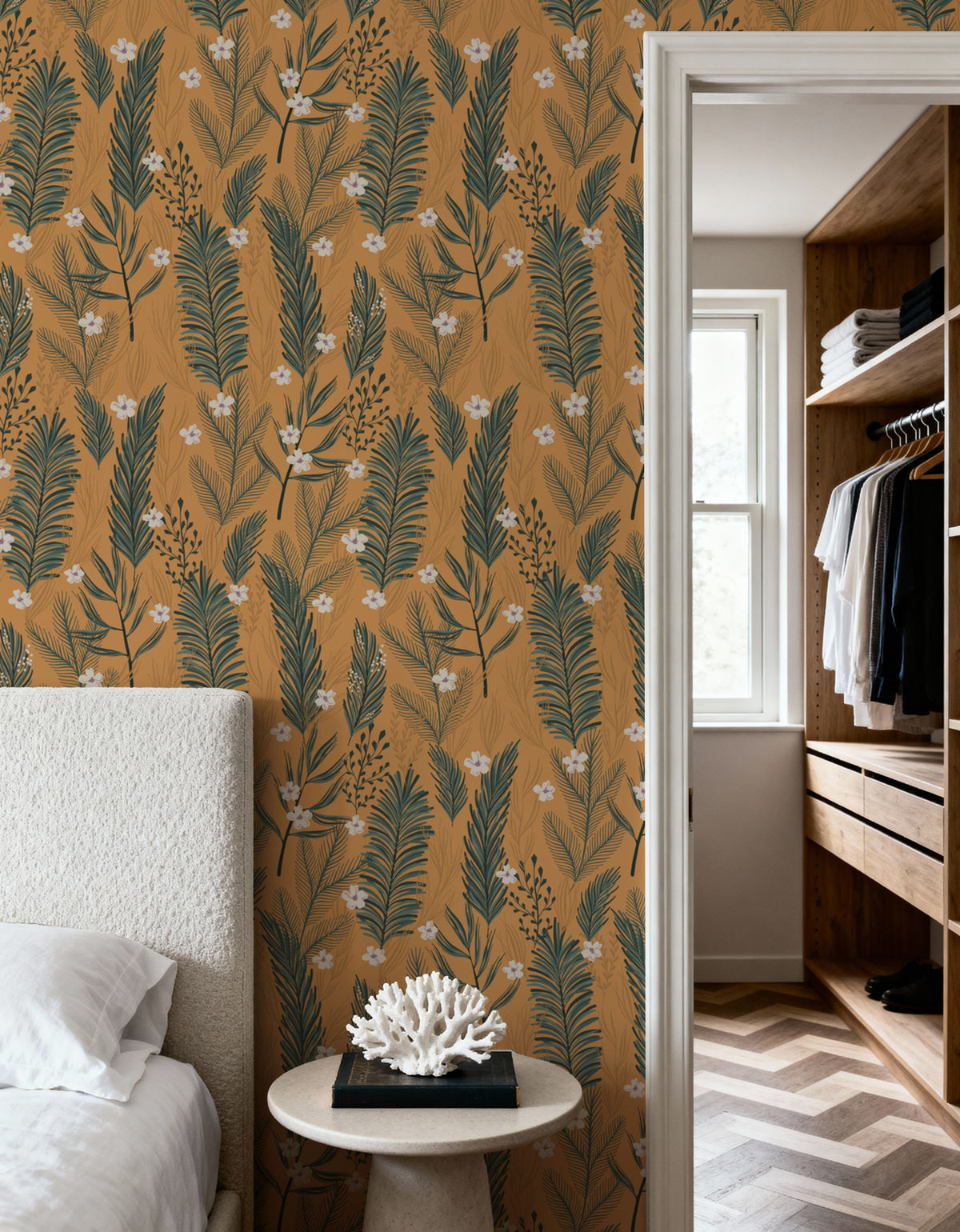 Spruce and Blooms Mural Wallpaper - room preview 02