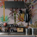 Statement Palms, Light Pink Mural Wallpaper - room preview 02