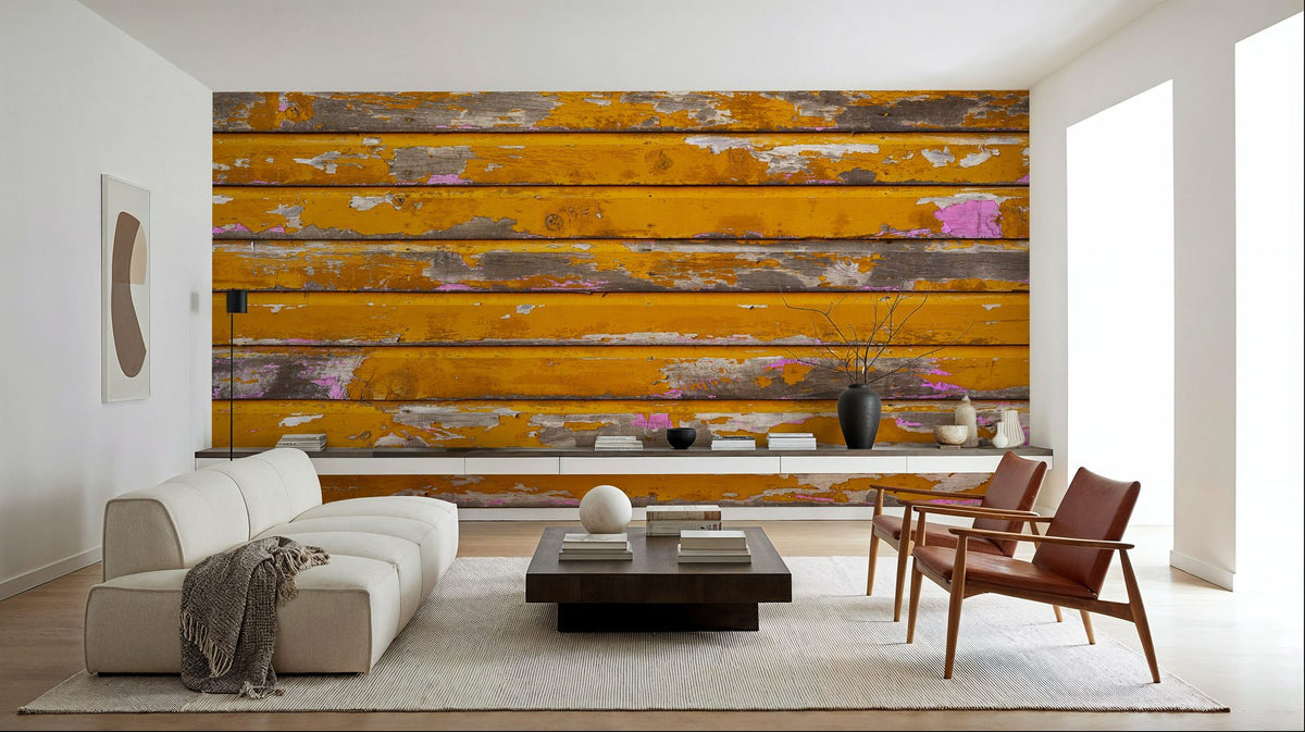 Sunworn Timber Mural Wallpaper - room preview 02