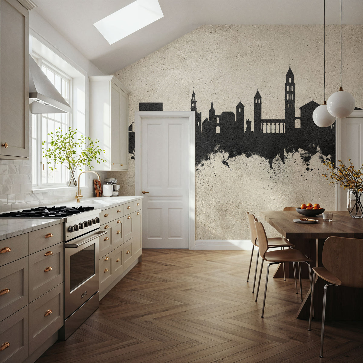 Split Croatia Skyline Concrete Mural Wallpaper - room preview 02