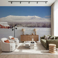 Snowy Mountain Ranch Mural Wallpaper - room preview 02