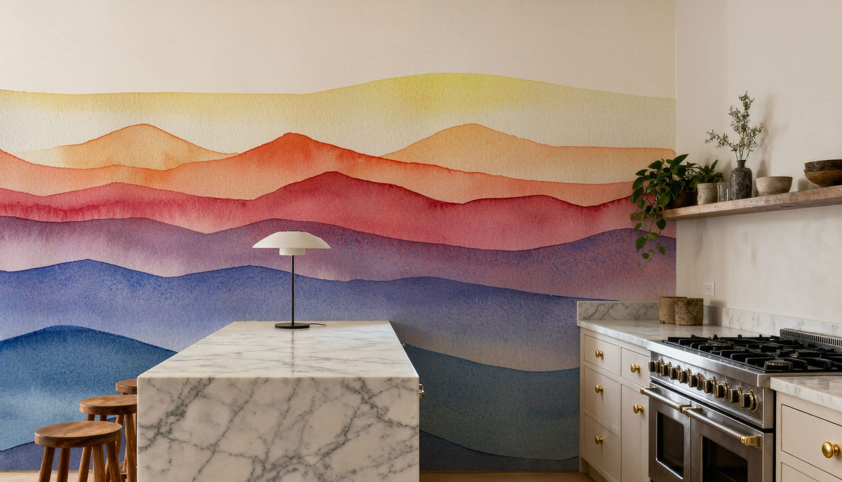 Rainbow Mountains Mural Wallpaper - room preview 02