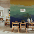 Yellow Sky Mountains Mural Wallpaper - room preview 02