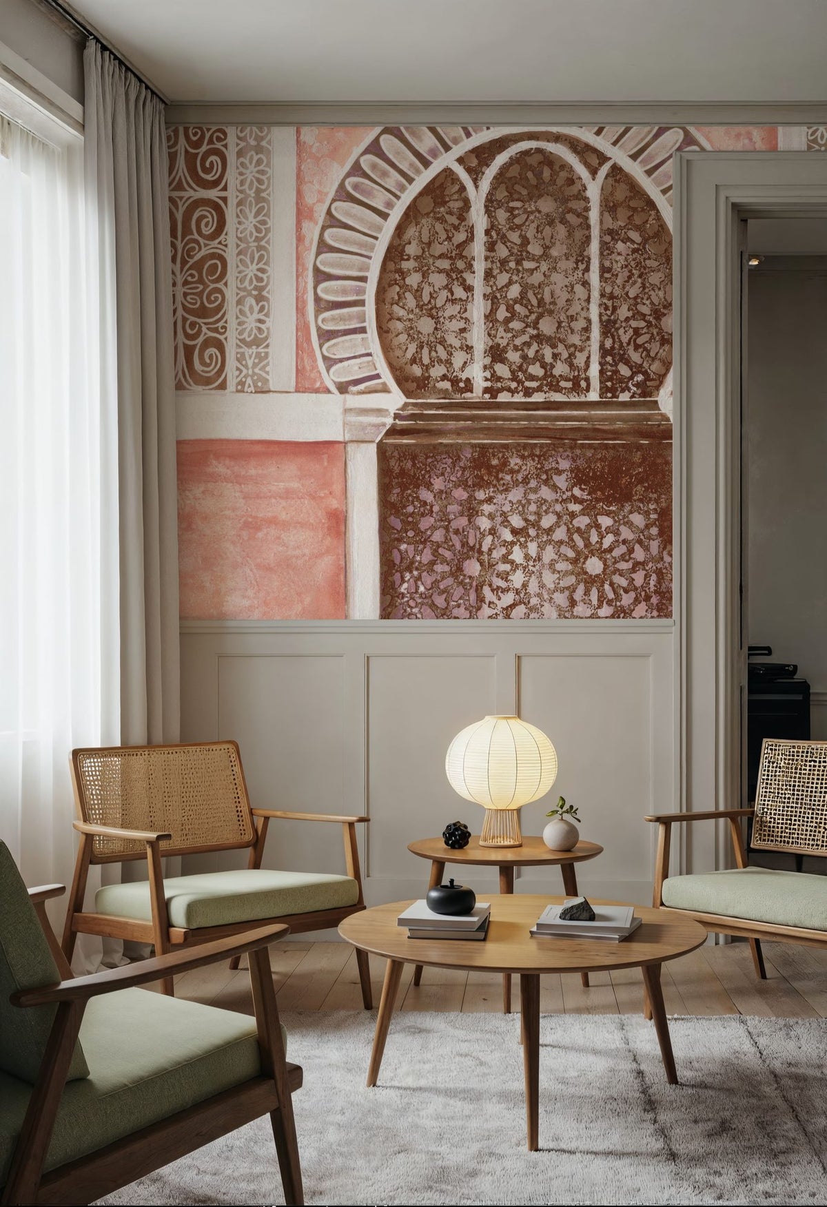 Moroccan Streets Tiled Alcove Mural Wallpaper - room preview 02