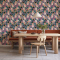 Purple Flowers and Berries Mural Wallpaper - room preview 02