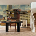 Greetings From Downtown Mural Wallpaper - room preview 02
