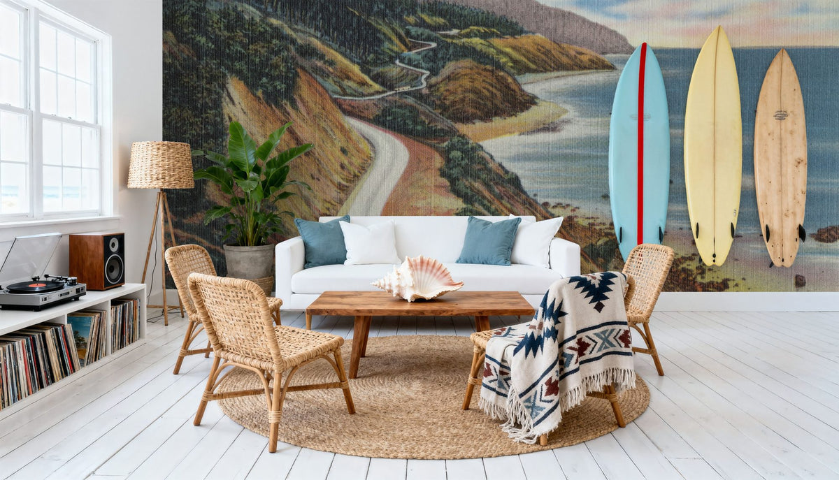 Greetings From Oregon Coast Mural Wallpaper - room preview 02