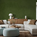 Subtle Plaster Wall, Dill Green Mural Wallpaper - room preview 02