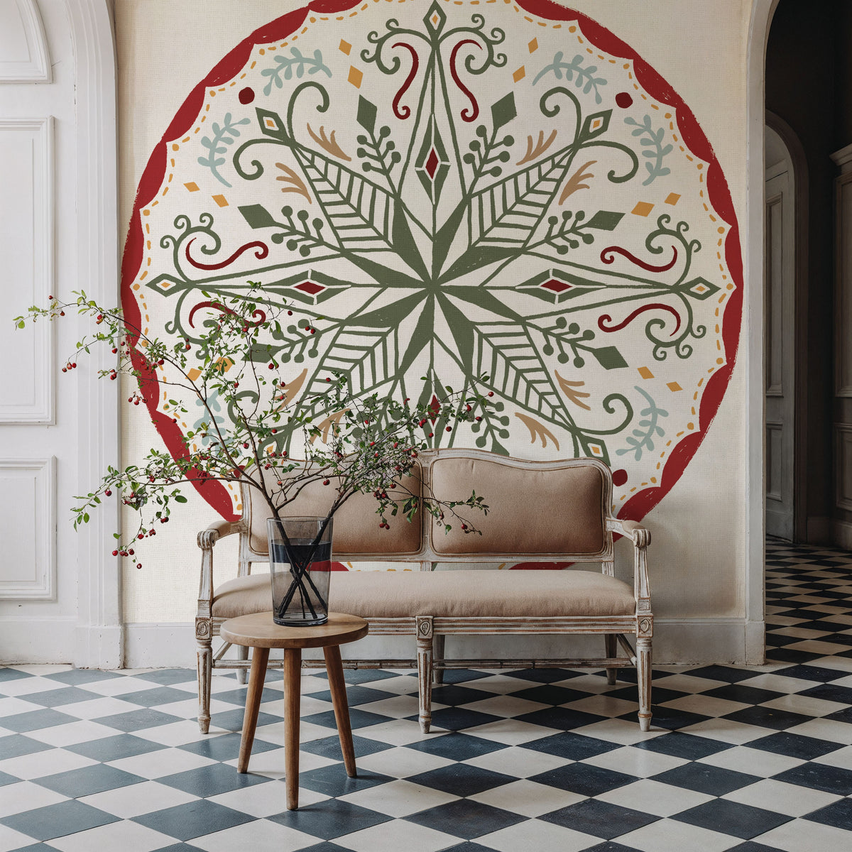 Holiday Form XII Color Mural Wallpaper - room preview 02