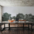 Over the Treetops, Forest Green Mural Wallpaper - room preview 02