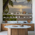 Golden Shore Sunrise Mural Wallpaper - room preview 02