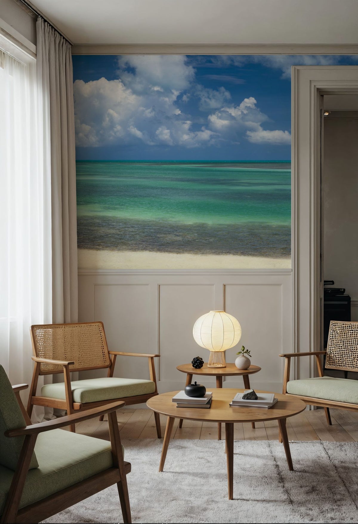 Tropical Paradise Shore Mural Wallpaper - room preview 02