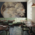 Golden Hydrangeas II White Mural Wallpaper - room preview 02