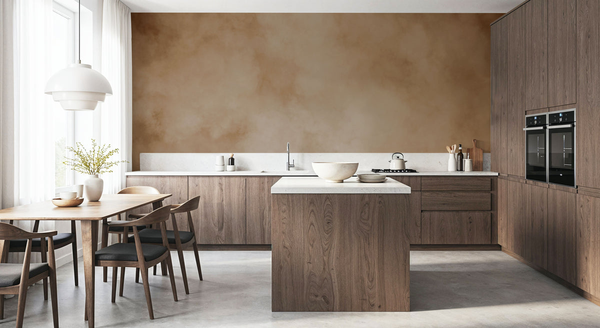 Soft Fog, Orange Mural Wallpaper - room preview 02