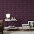 Lone Flowers Purple Mural Wallpaper - room preview 02