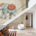 Elephant Walk V Mural Wallpaper - room preview 02