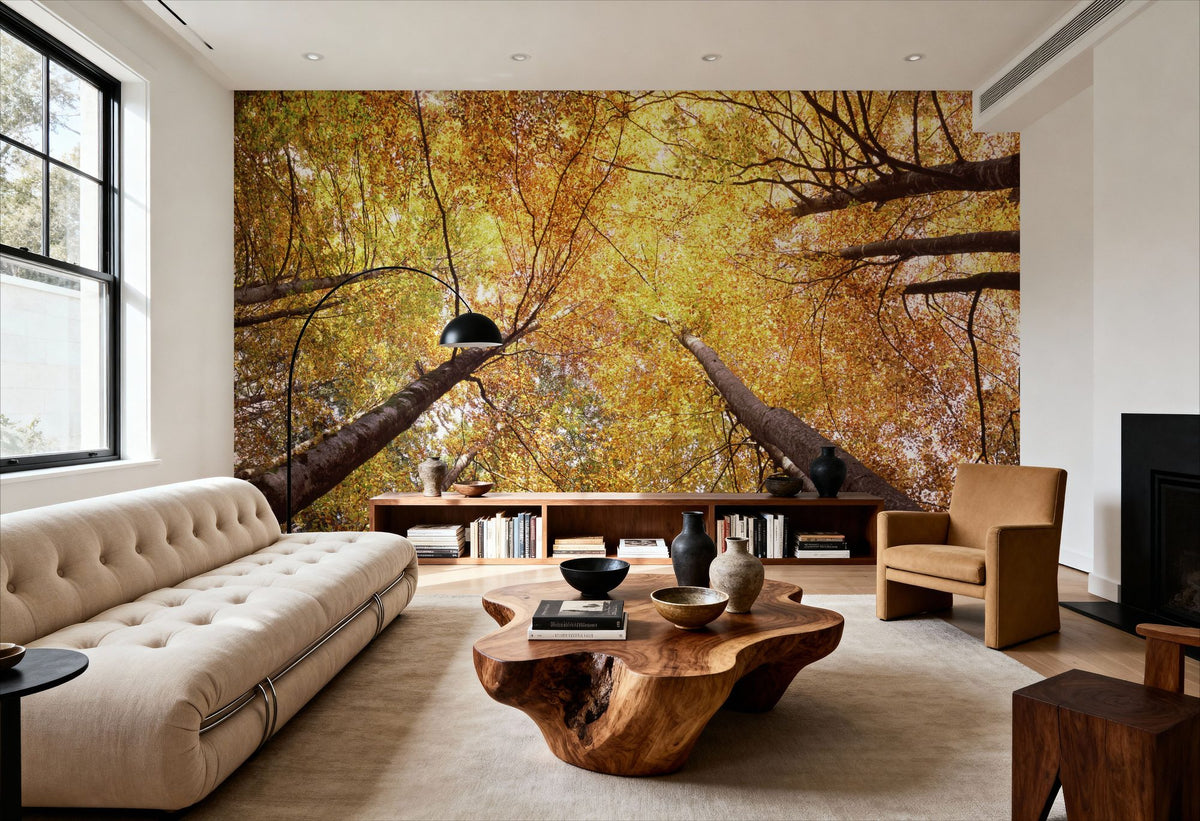 Autumn Canopy Glow Mural Wallpaper - room preview 02